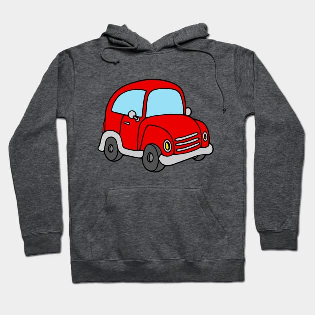 Tiny Red Car Hoodie by KayBee Gift Shop